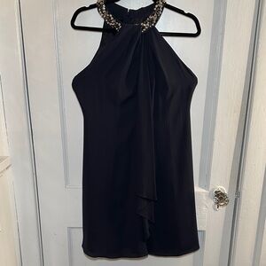 Calvin Klein Navy Blur Embellished Mini Dress